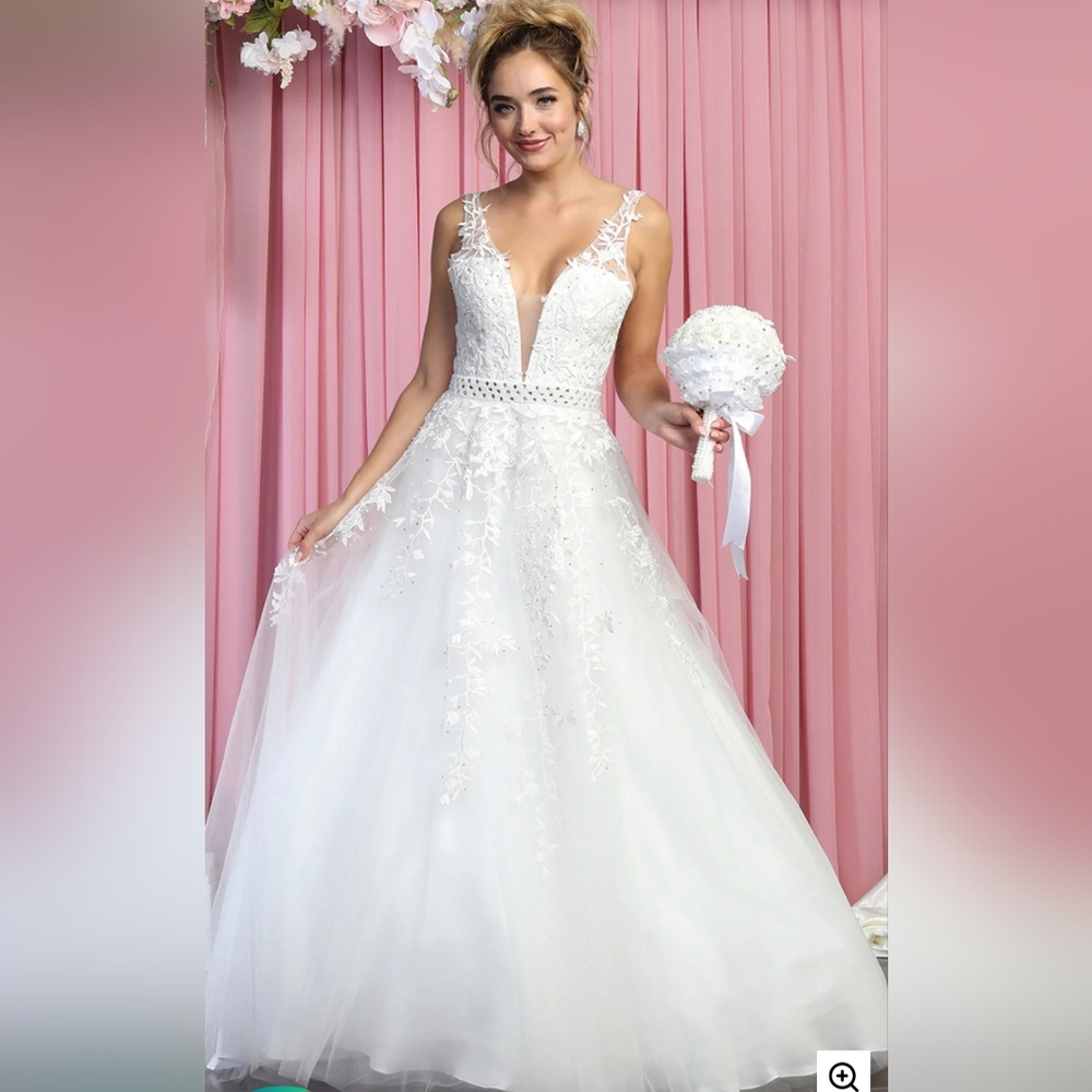 Royal Queen DRESS 14 formal wedding satin train dress embellished RQ-7903